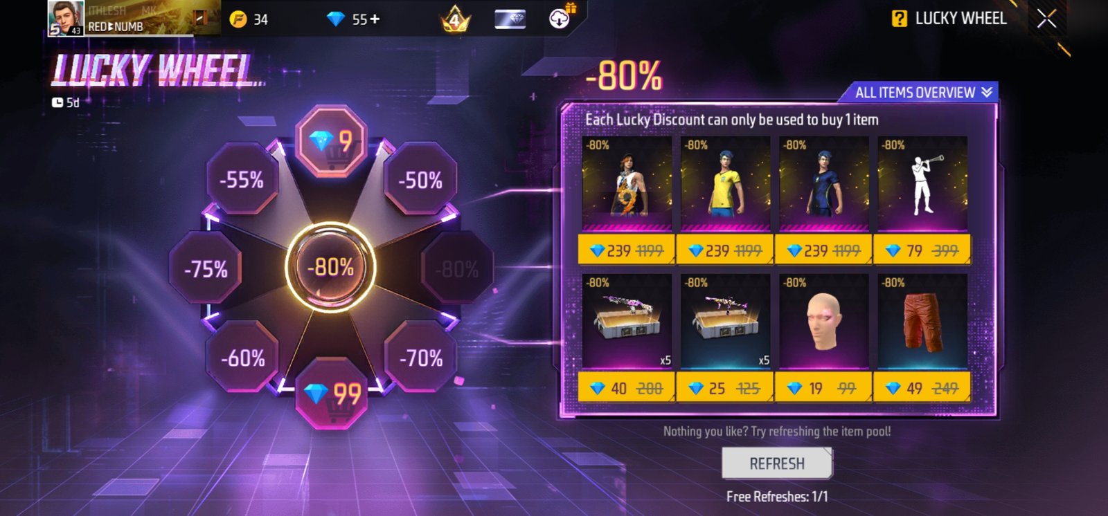 Free Fire Lucky Wheel Event 2026 – Get Up to 80% OFF & Top Up Diamonds Instantly